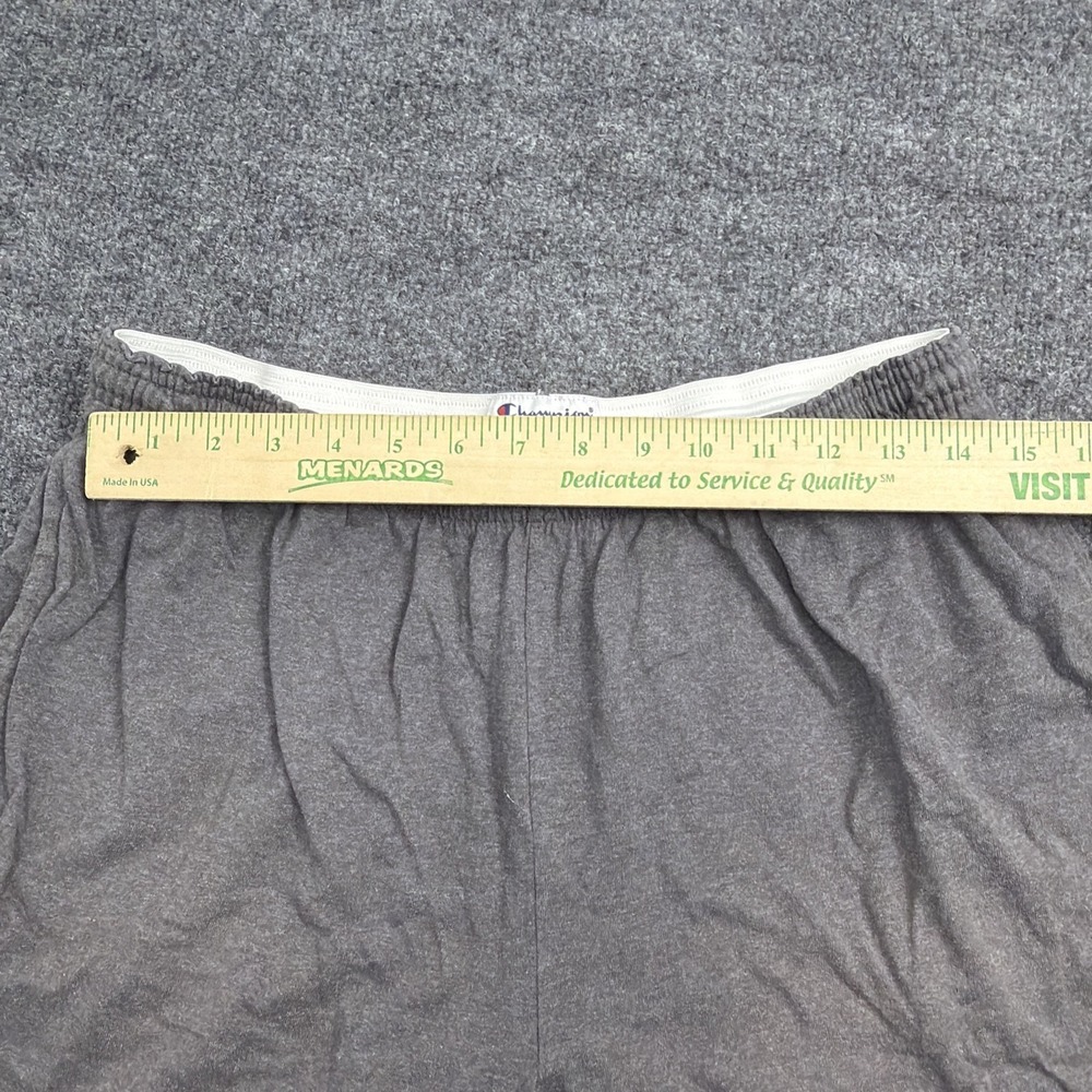 Champion Jersey Shorts Mens XL Gray Elastic Waist Gym Cotton Athletic Lounge 8" - Picture 3 of 6